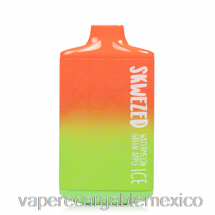 Vape Recargable Skwezed 5k Desechable Sandía Manzana Verde Hielo